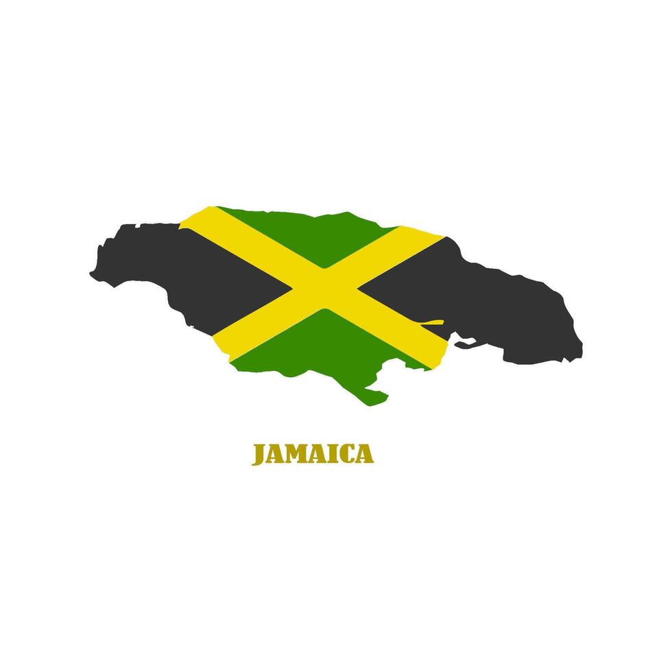 jamaica country map icon vector