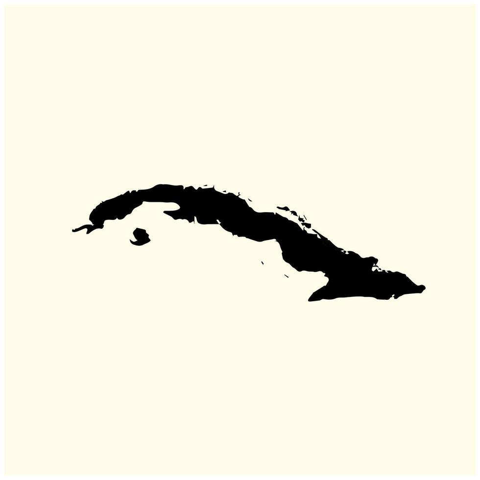Kuba country map simple design vector