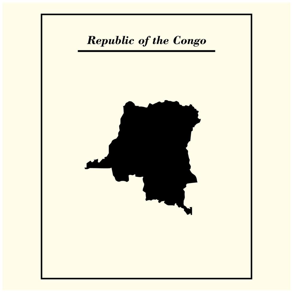 congo country map simple design vector
