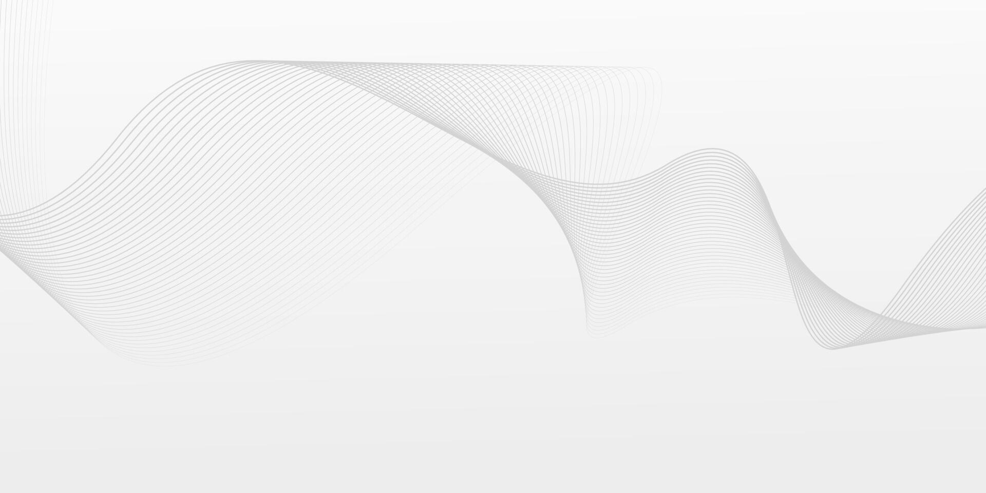 Abstract minimalist background in white and gray.Design with modern futuristic line wave. vector