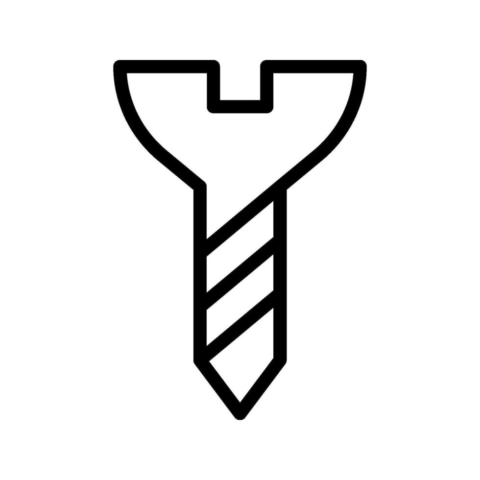 Screw isolated on white background. sign and illustration. simple icon screw. vector