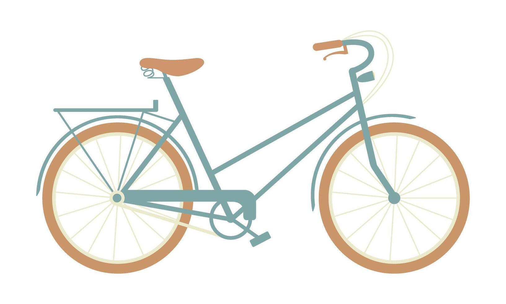 City bicycle. Citybike as an ecological and healthy urban transport. Simple isolated flat element. vector