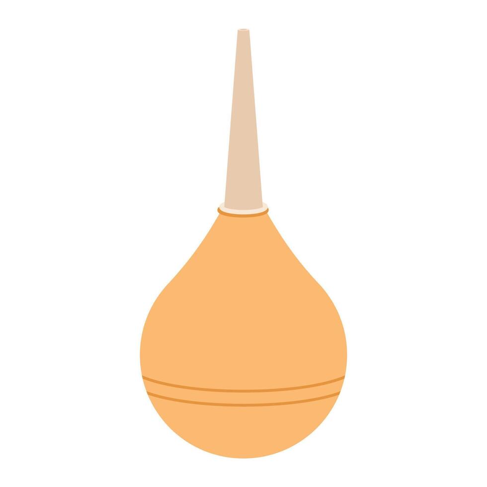 Medical enema with plastic tip. Flat isolated illustration vector