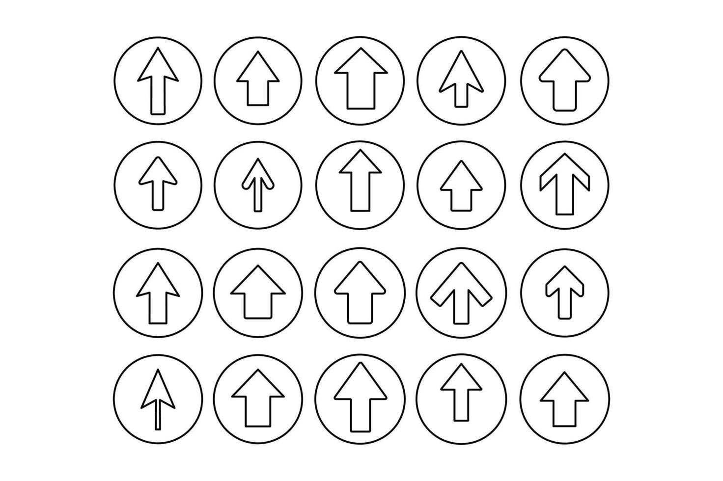 Editable Upward Arrow Icons, flat up arrow icon, arrow pointing up , upload arrow icon vector