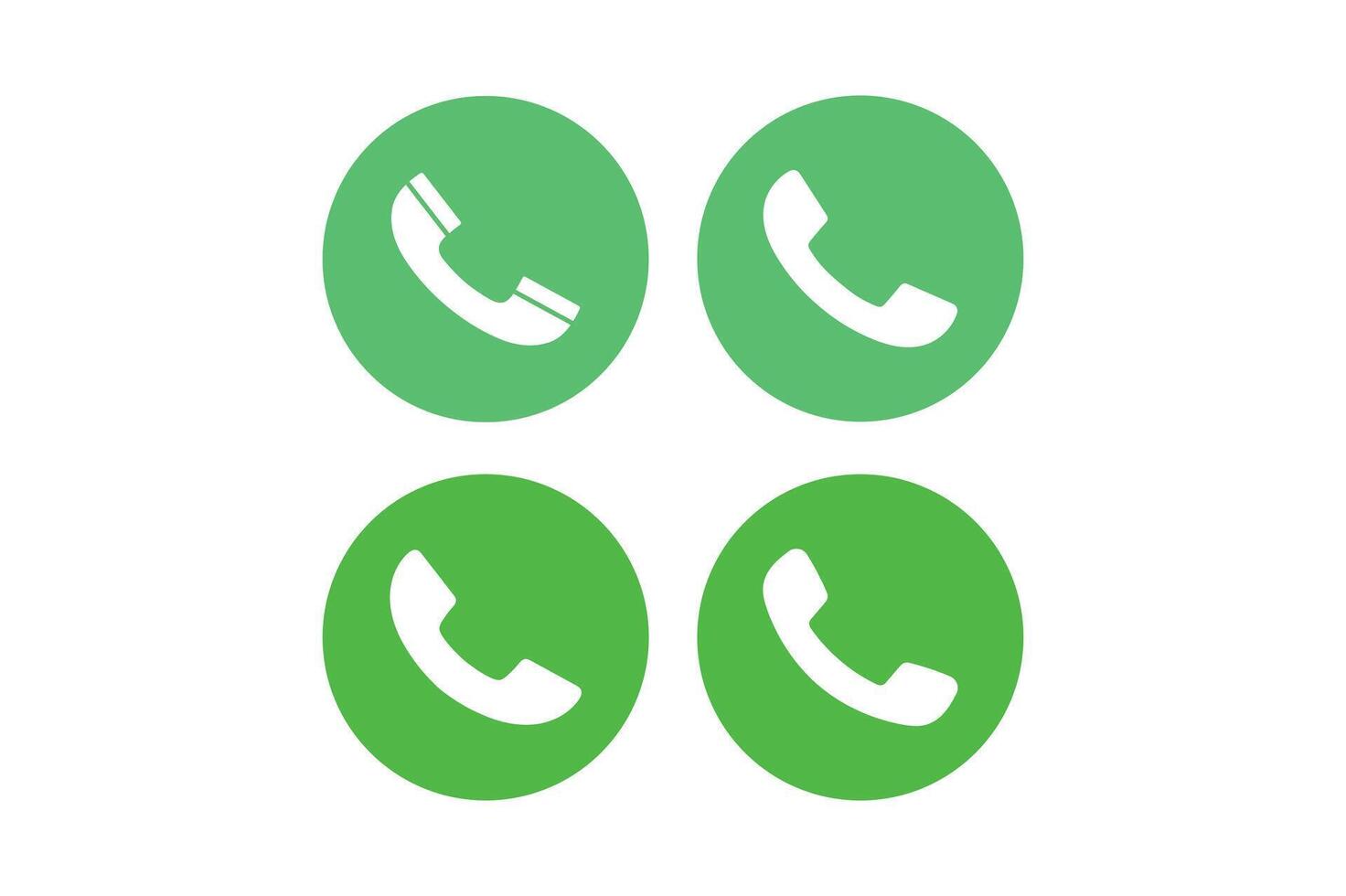 Call icons set for mobile user interface design, mobile phone icons, smartphone call icons vector