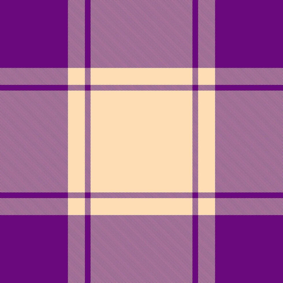 Elegant cream and purple plaid pattern. Perfect for textile design, website backgrounds, or fashion projects. This sophisticated geometric texture evokes a sense of calm and order. vector