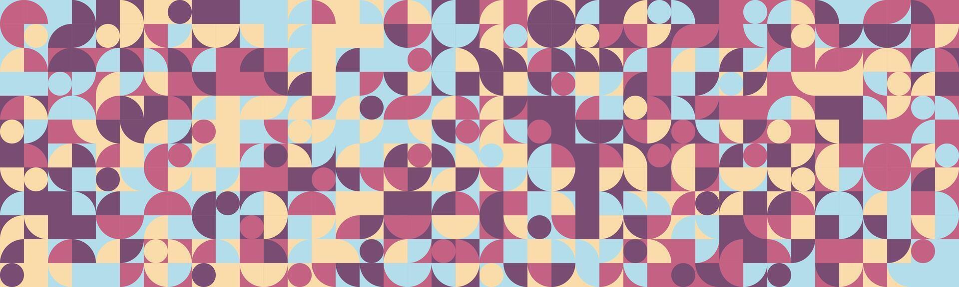 Abstract geometric pattern with pastel and mauve tones. Perfect for backgrounds, website design, textiles, and modern branding. The image evokes a sense of playful sophistication and retro style. vector
