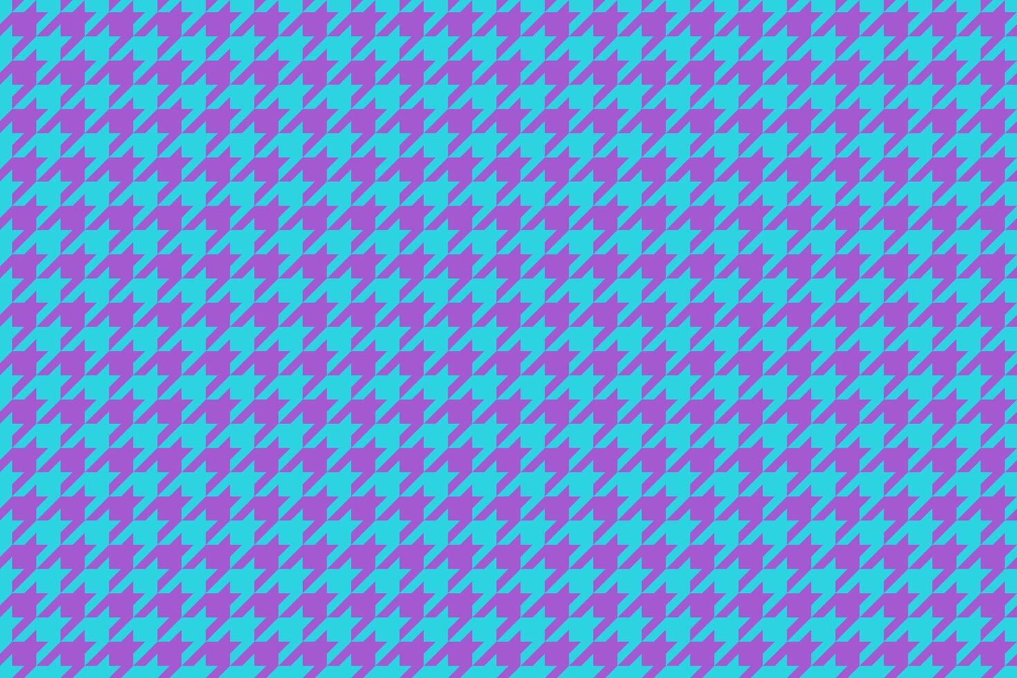 Vibrant turquoise and purple houndstooth pattern. Perfect for textile design, fashion, website backgrounds, or any project needing a bold, geometric texture. vector