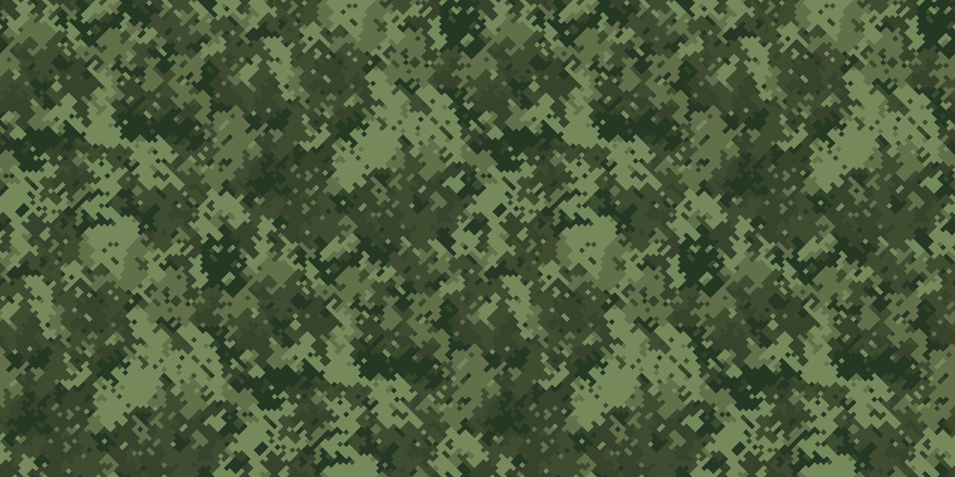 Abstract digital camouflage pattern in shades of green. Ideal for backgrounds, militarythemed designs, or projects needing a textured, concealing aesthetic. Perfect for websites, apparel, or print. vector