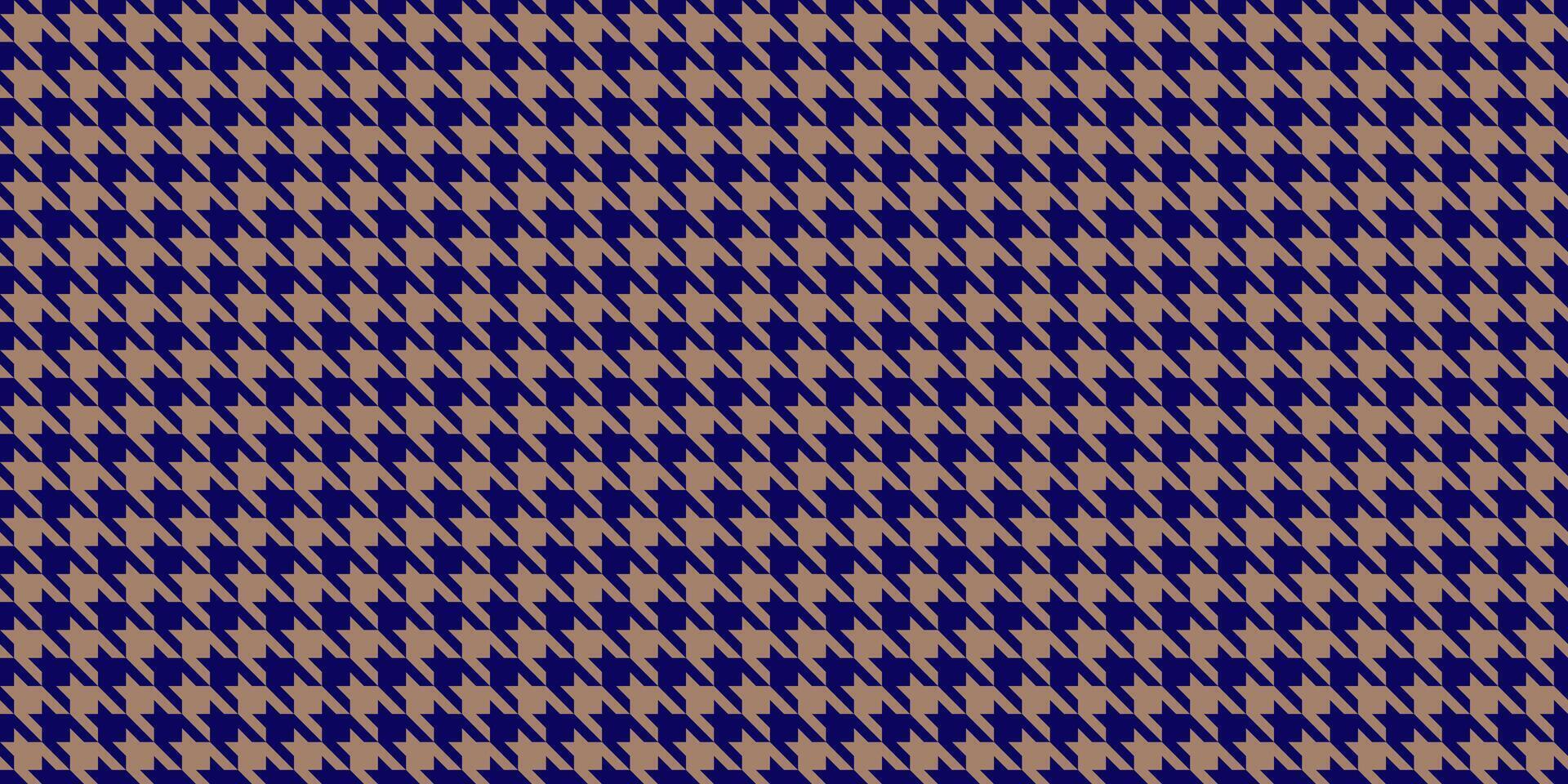 Sophisticated navy and taupe houndstooth pattern. Ideal for textiles, website backgrounds, or print projects. This classic design evokes elegance and timeless style. vector