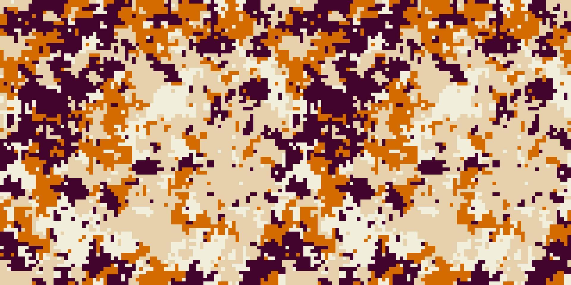 A camouflage pattern in orange and brown vector