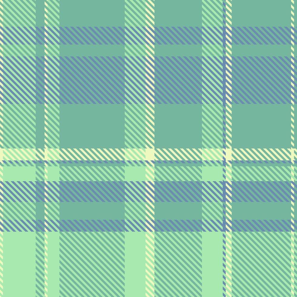 Service plaid textile tartan, collage check seamless . Rest fabric background texture pattern in mint and light colors. vector