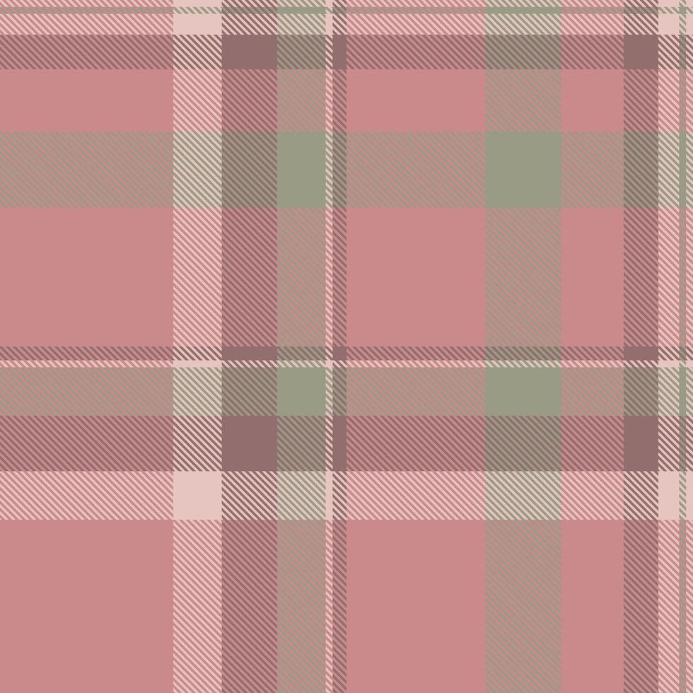 Soft pink and muted green plaid pattern. Elegant textile texture ideal for fashion, home decor, or website backgrounds. Subtle yet stylish, this design evokes a sense of calm and sophistication. vector