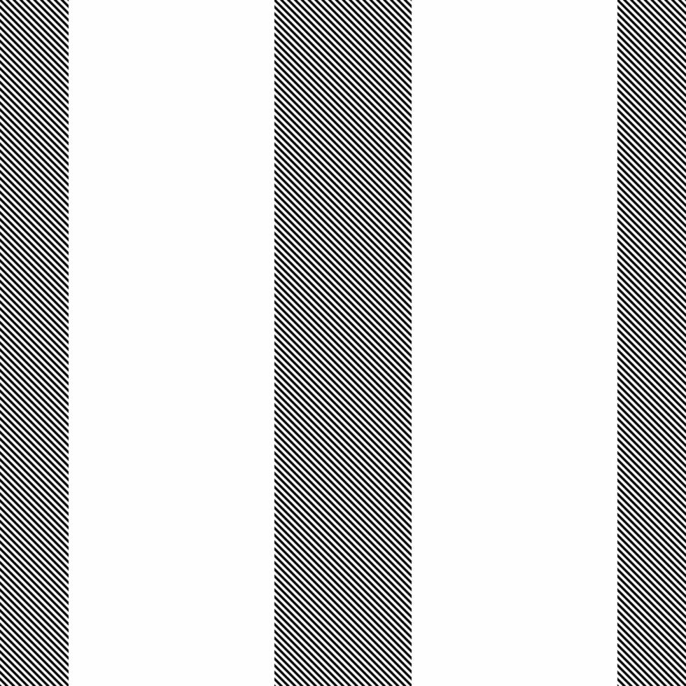 Kid seamless textile background, us vertical stripe pattern. Variation lines fabric texture in white and black colors. vector
