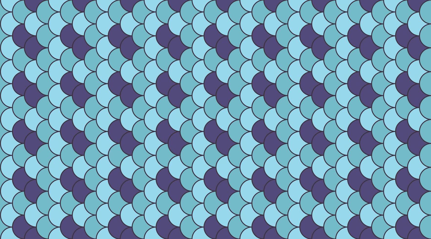 Abstract seamless pattern of overlapping scales in calming blue and purple hues. Perfect for backgrounds, textures, or textile designs, evoking serenity and a sense of underwater beauty. vector
