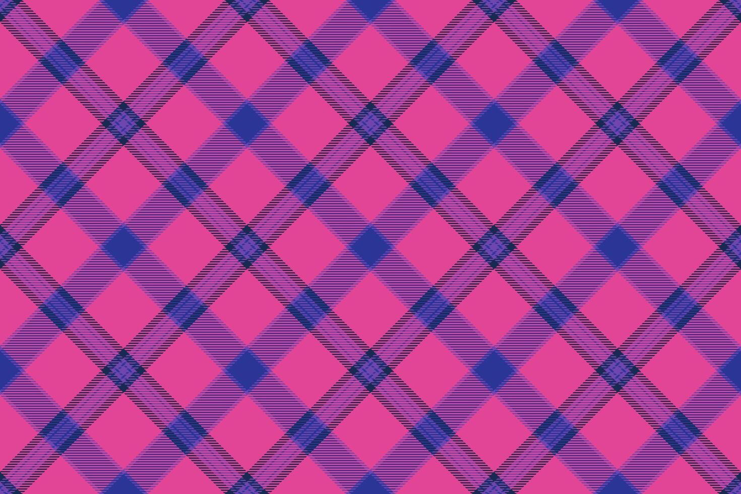 Vibrant pink and purple diagonal plaid pattern. Perfect for textile design, website backgrounds, or fashion projects. vector