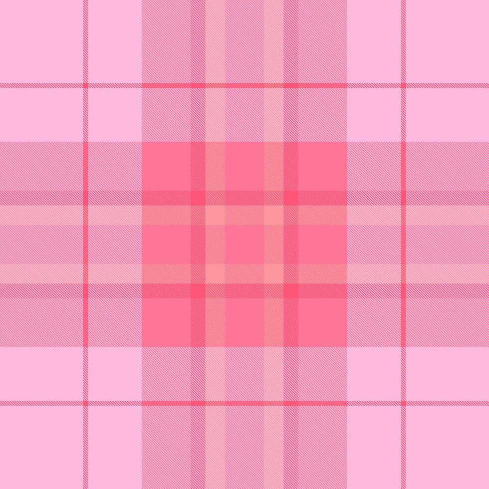 Soft pink and coral plaid pattern. Perfect for textile designs, website backgrounds, or feminine branding. This subtle yet stylish texture evokes feelings of warmth and gentleness. vector