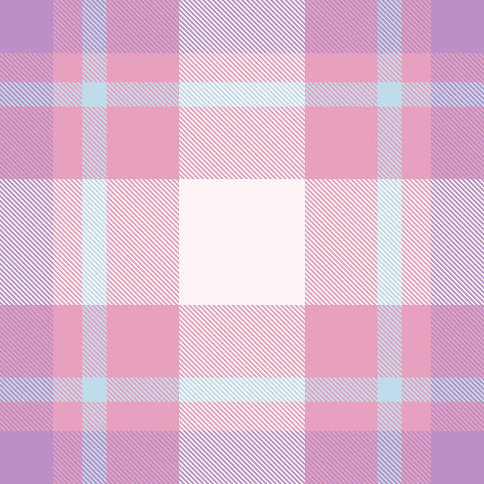 Delicate pastel pink and lavender plaid pattern. Perfect for textile design, fashion, scrapbooking, or website backgrounds. This soft, feminine design evokes feelings of warmth and tranquility. vector