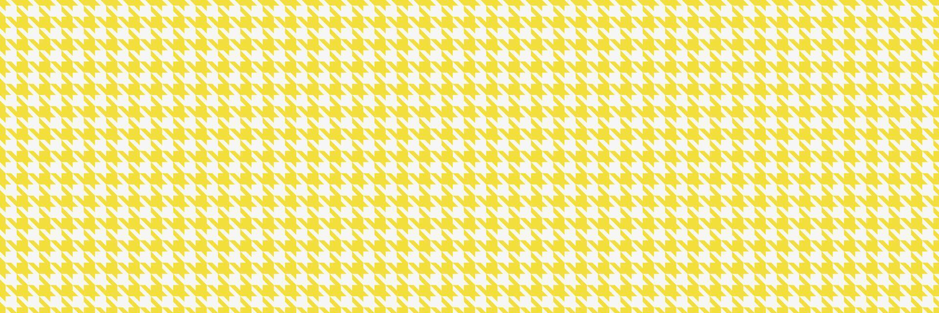 Vibrant yellow houndstooth pattern, perfect for textile design, fashion, or website backgrounds. This cheerful, repeating texture evokes feelings of optimism and energy. vector