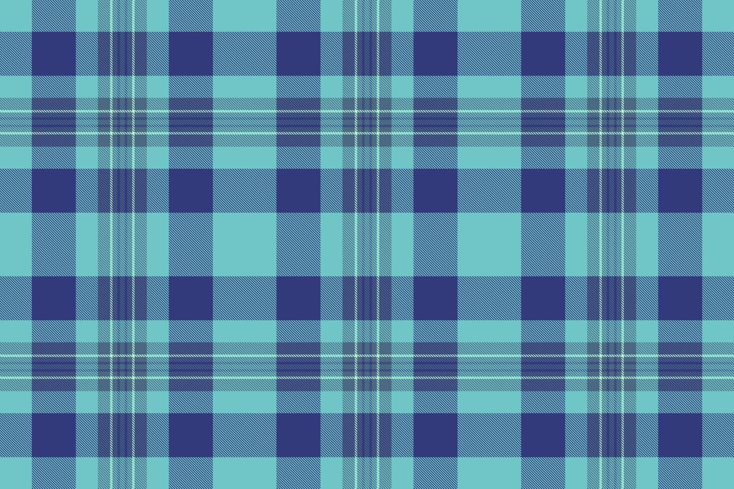 Seamless teal and navy plaid pattern. Perfect for textile design, website backgrounds, or fashion projects. vector