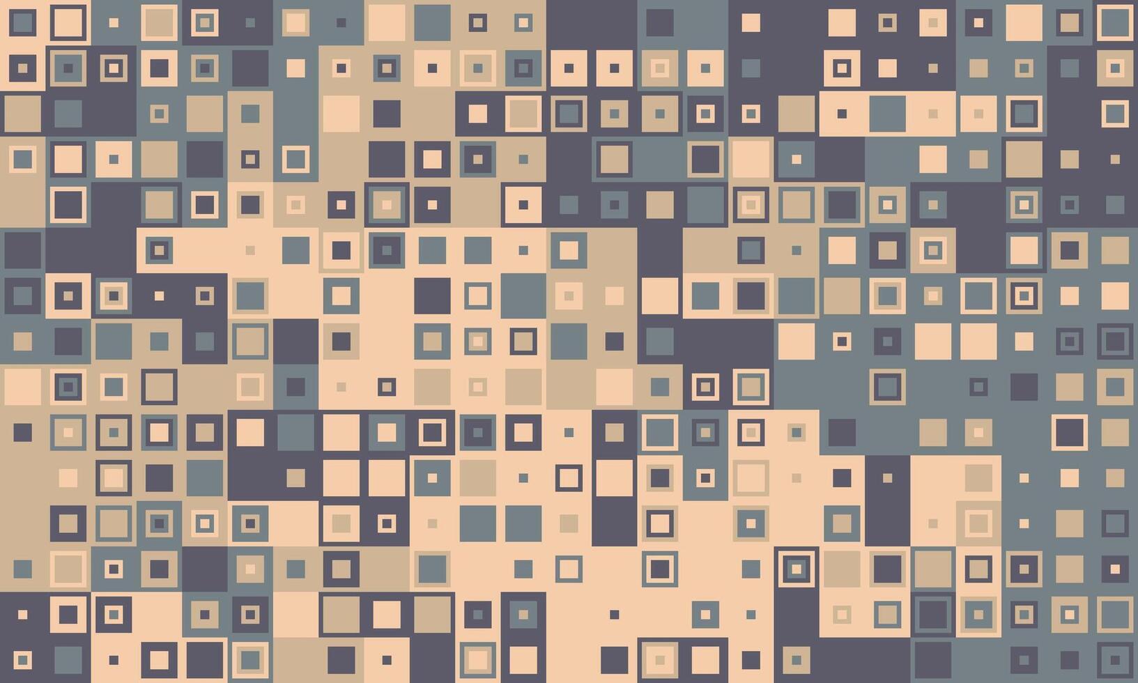 Abstract geometric background with a mosaic of varying sized squares in muted earth tones. Ideal for website banners, presentations, or as a stylish texture overlay. vector