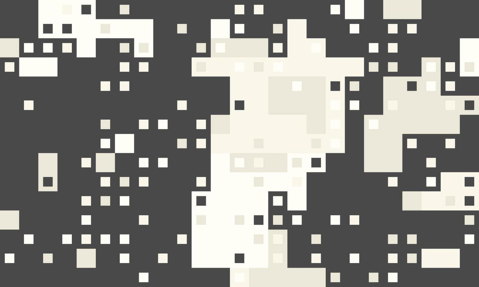 Abstract grayscale pixel art background. Modern digital mosaic texture ideal for tech, website design, or futuristic concepts. Represents data flow, connectivity, or the digital age. vector