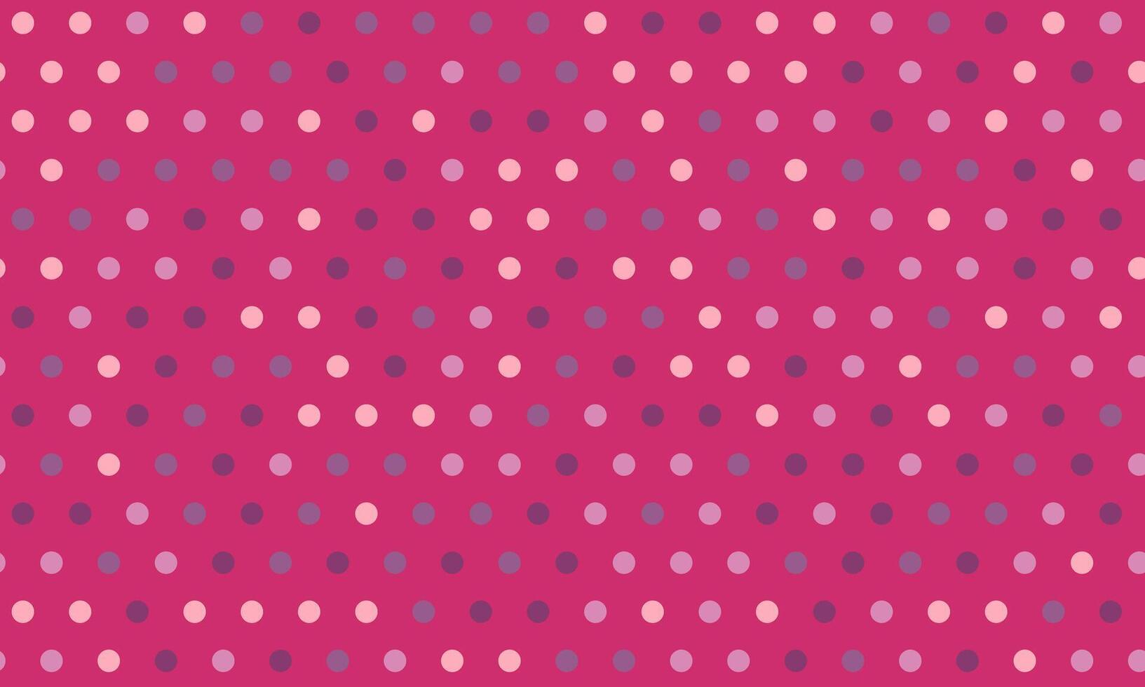 Vibrant pink polka dot pattern. Perfect for backgrounds, textiles, or playful designs. The varied shades of pink and purple create a soft, yet energetic feel. vector
