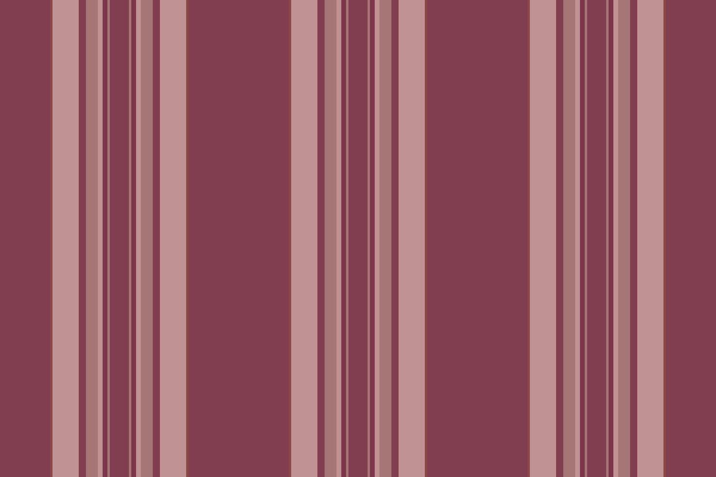 Fniform vertical pattern background, workshop textile lines fabric. Short stripe seamless texture in red and rosy brown colors. vector