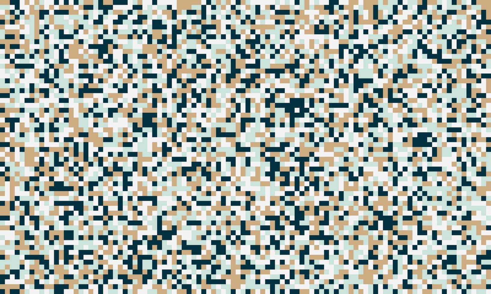Abstract pixel art background. Neutral color palette of beige, teal, and white creates a calming, yet complex texture perfect for website backgrounds, textiles, or modern design projects. vector