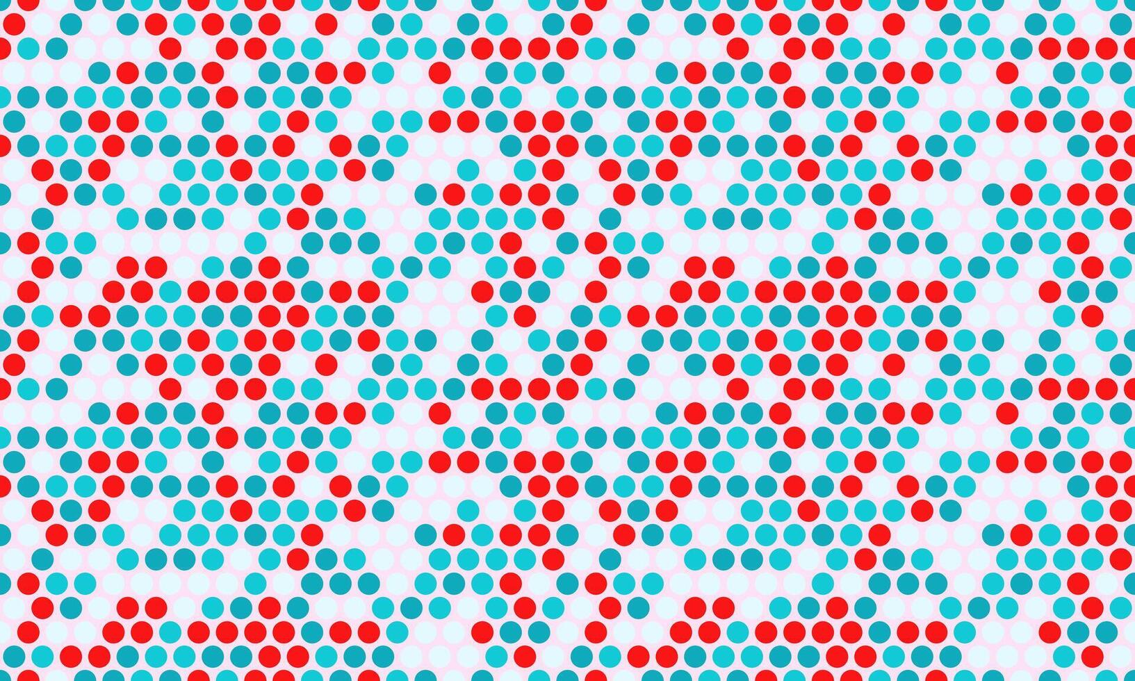 Abstract red and teal dot pattern. Geometric design ideal for website backgrounds, textiles, or modern branding. Creates a sense of rhythm and visual interest. vector