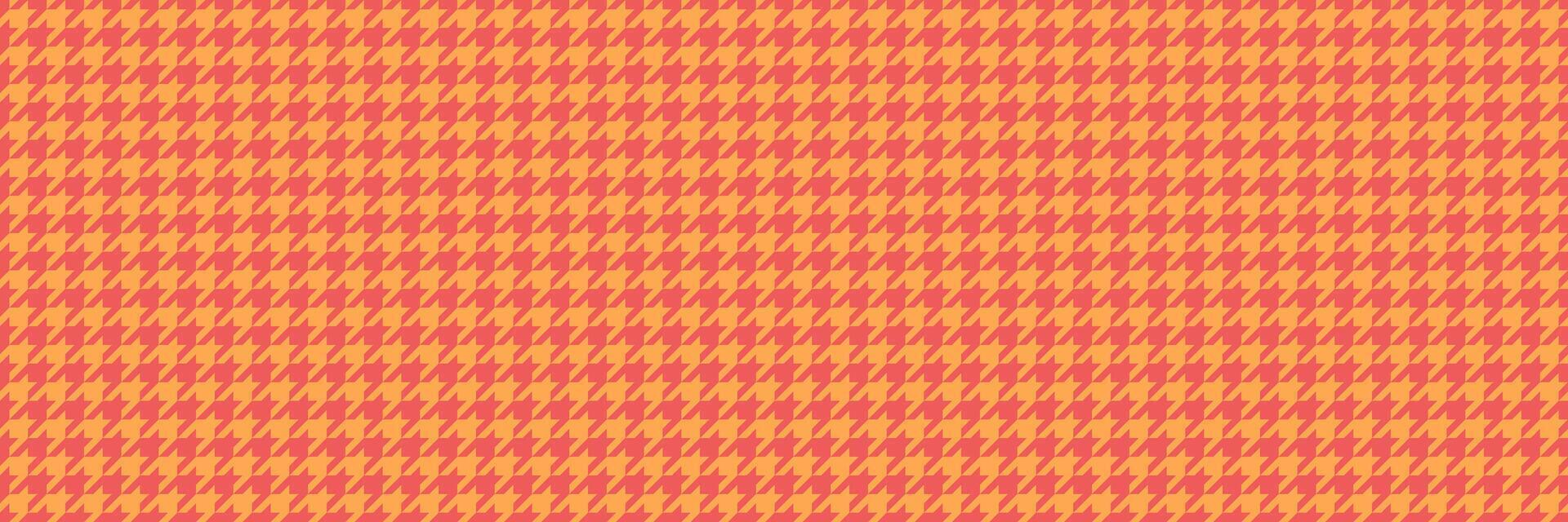 Vibrant coral and orange houndstooth pattern. Perfect for textile design, fashion, or website backgrounds. vector