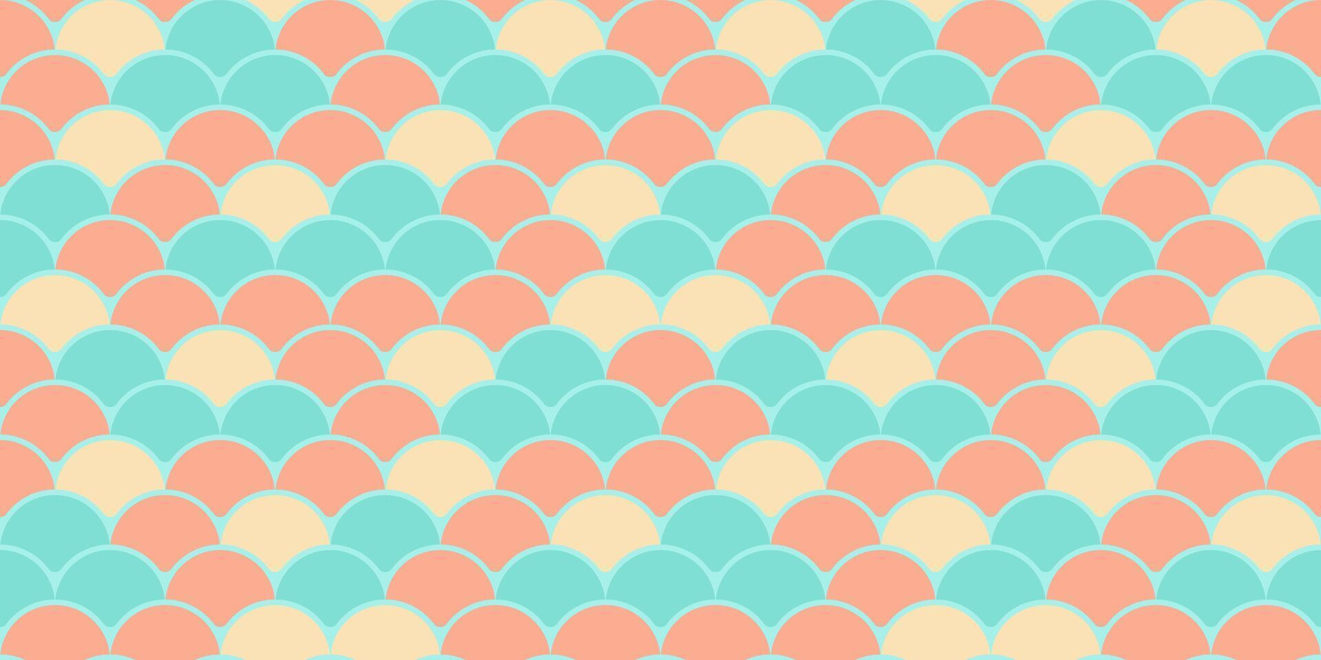 Pasteltoned fish scale pattern. Perfect for textile design, website backgrounds, or any project needing a playful, summery aesthetic. vector