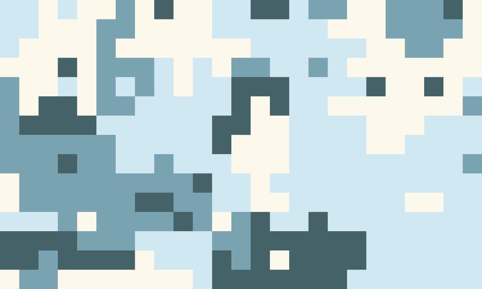 Abstract pixel art background in cool blues and whites. Modern, minimalist design ideal for websites, presentations, or digital art projects. vector