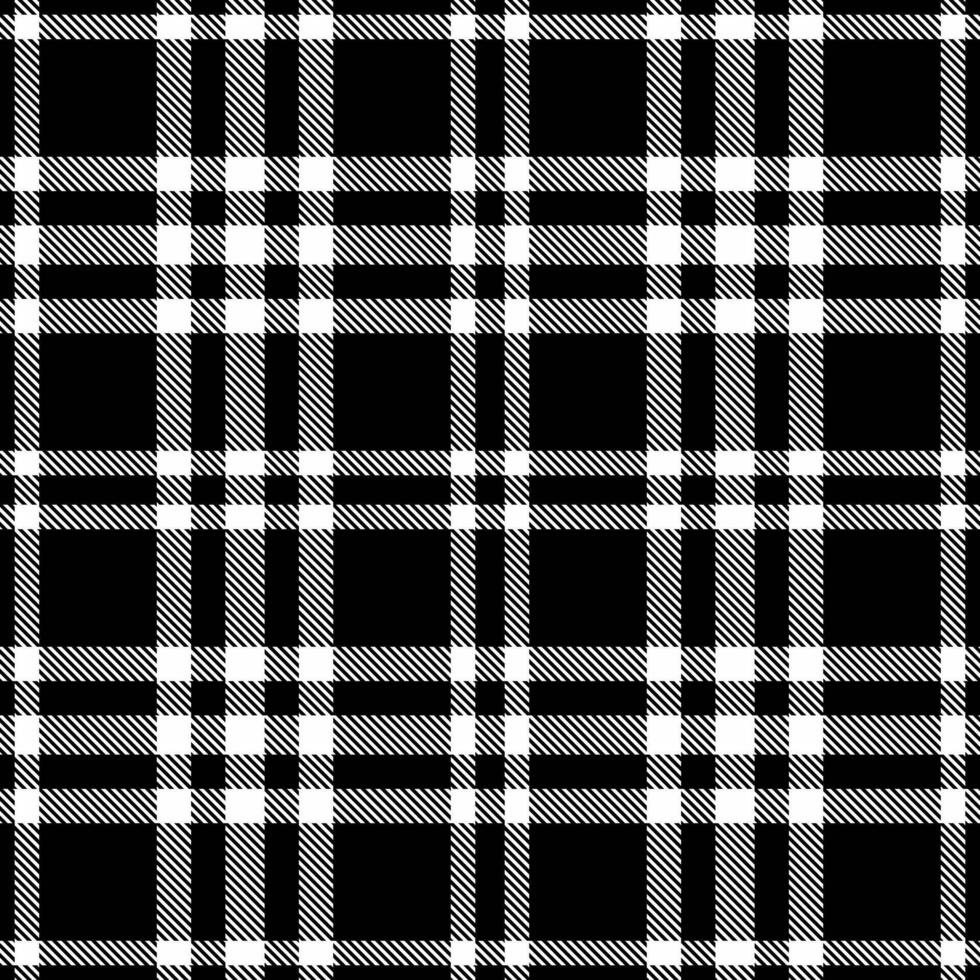 Stylish black and white plaid pattern. Perfect for textile design, fashion, or website backgrounds. Classic, timeless style evokes a sense of sophistication and tradition. vector