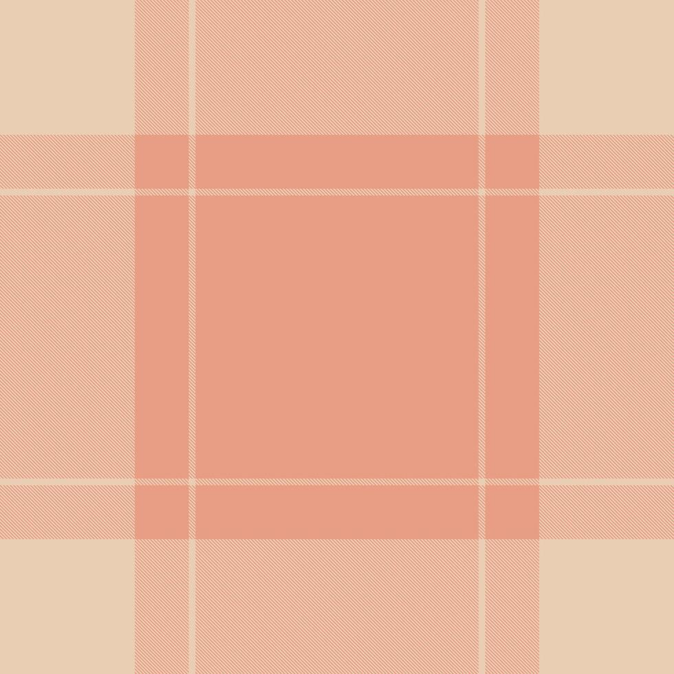 A plaid pattern in peach and beige vector