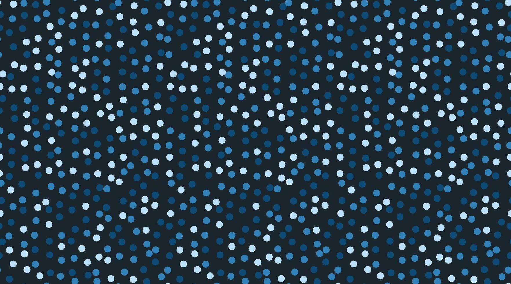 Abstract seamless pattern of blue and white dots on a dark background. Perfect for website backgrounds, textiles, or festive designs. vector