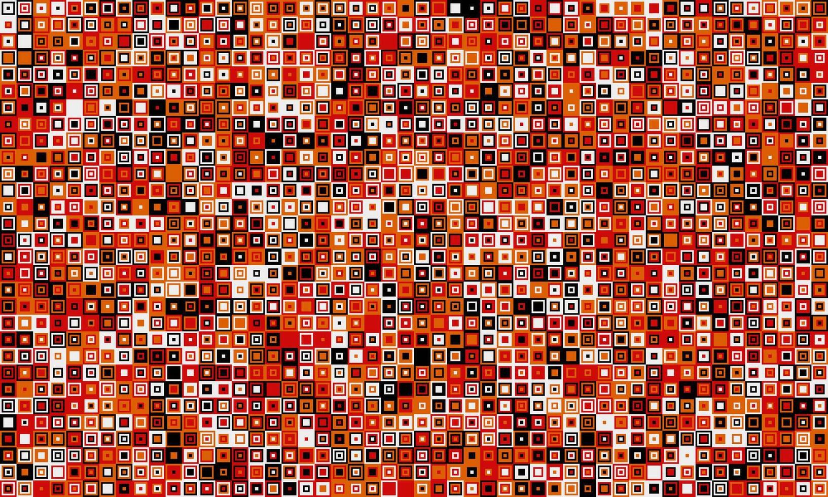 Intricate mosaic of tiny squares in warm earthy tones. A vibrant, abstract texture perfect for backgrounds, website designs, or textile prints. Evokes feelings of warmth, energy, and complexity. vector