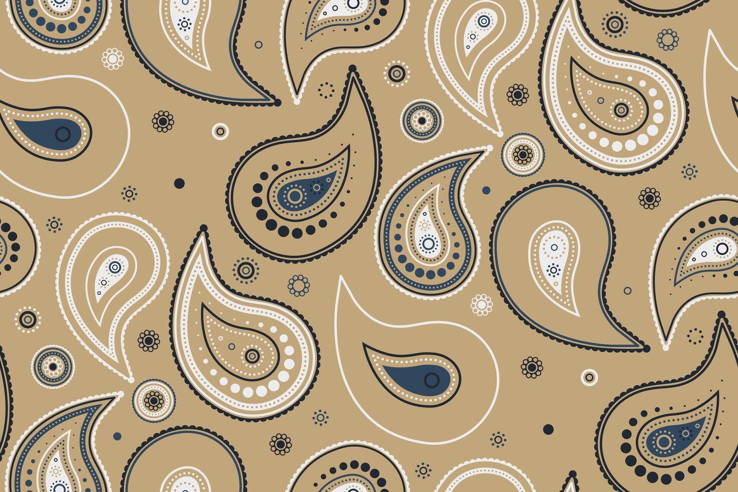 A paisley pattern on a beige background vector
