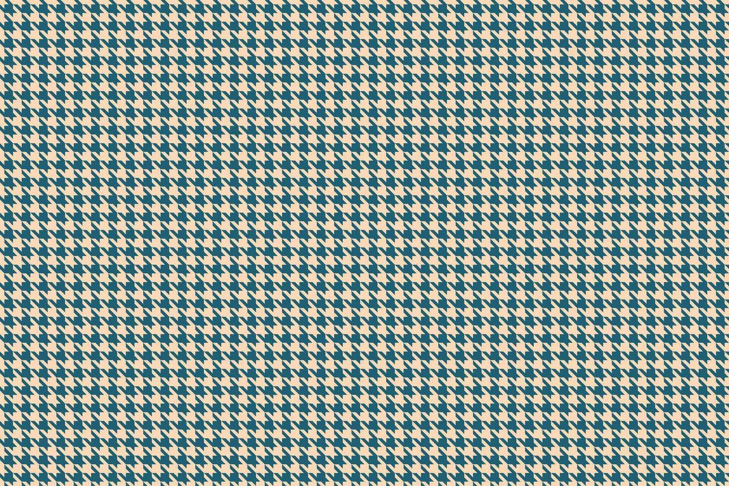 Classic teal and cream houndstooth pattern. Perfect for textile design, fashion, website backgrounds, or stationery. This timeless geometric texture evokes sophistication and elegance. vector