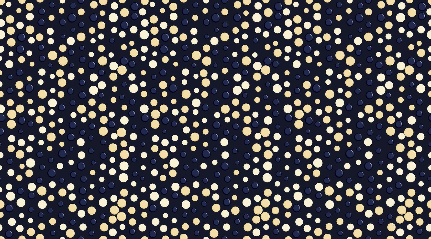 A navy and gold polka dot pattern vector