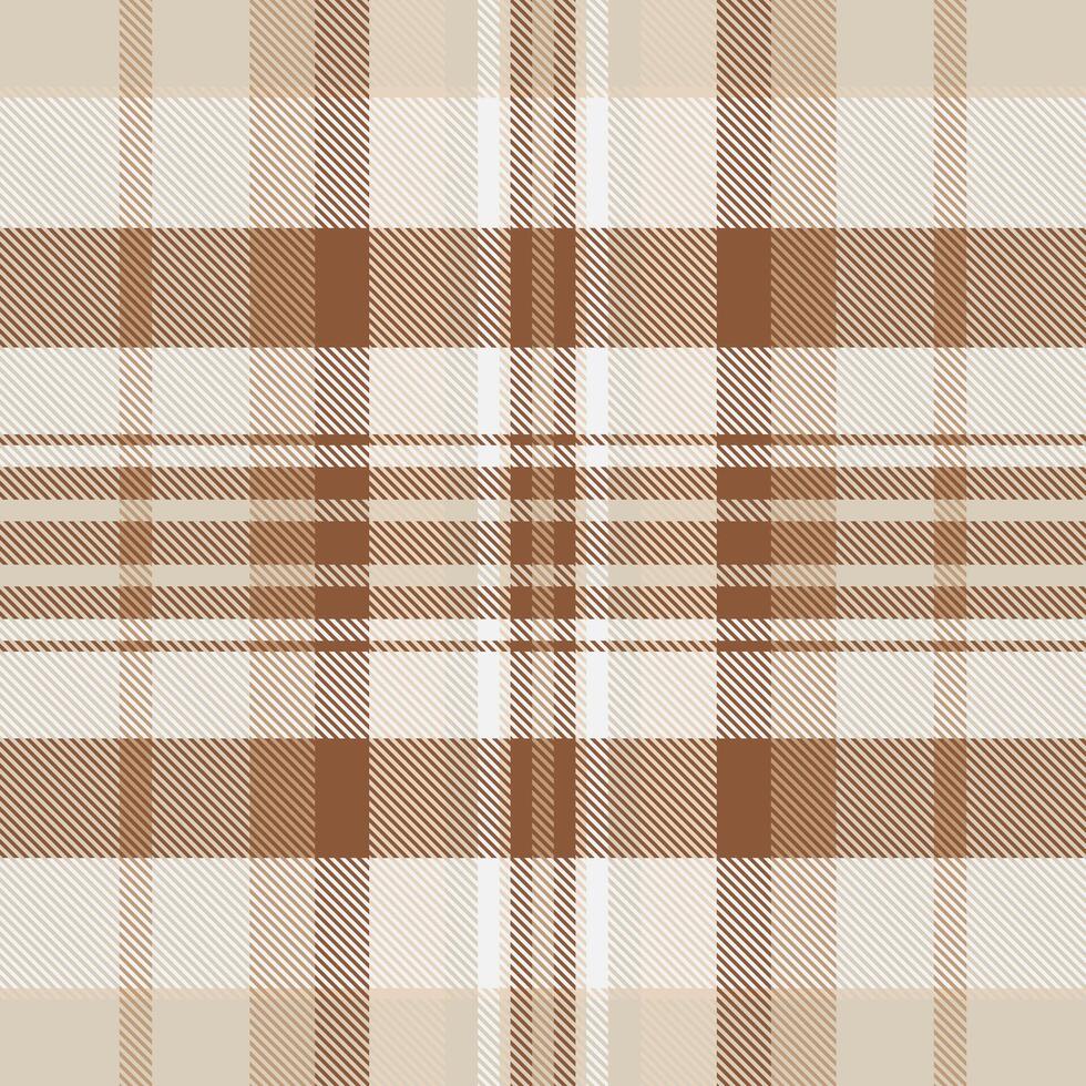 Elegant beige and brown plaid pattern. Perfect for textile design, website backgrounds, or autumnal projects. Subtle texture and neutral tones create a sophisticated, versatile image. vector
