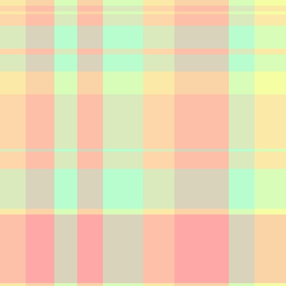 Messy texture tartan, chequered seamless background check. Cultural fabric pattern plaid textile in light and orange colors. vector