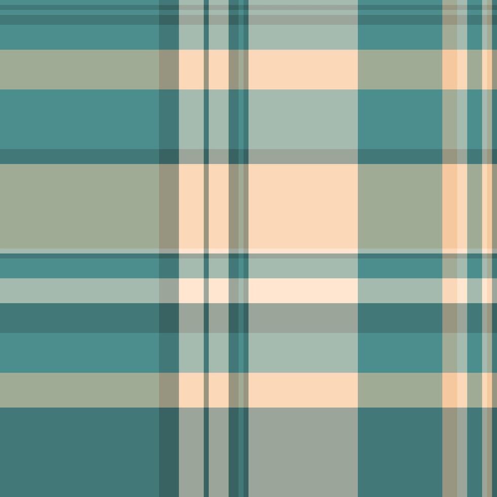 Image plaid check texture, neutral fabric background pattern. Arabic seamless textile tartan in teal and pastel colors. vector