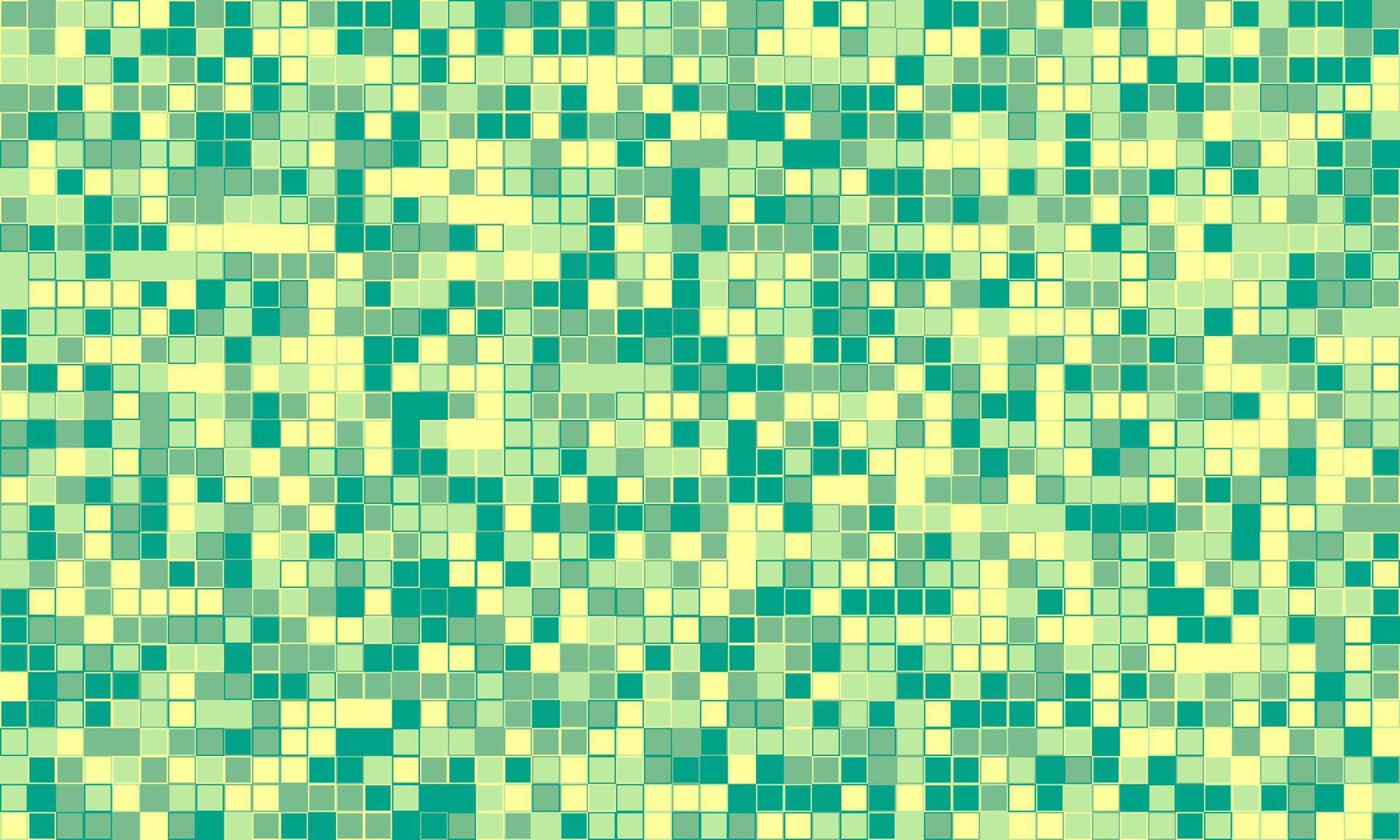Abstract mosaic background with pastel teal and yellow squares. Perfect for website banners, presentations, or digital art projects. This image evokes a sense of calm and subtle energy. vector