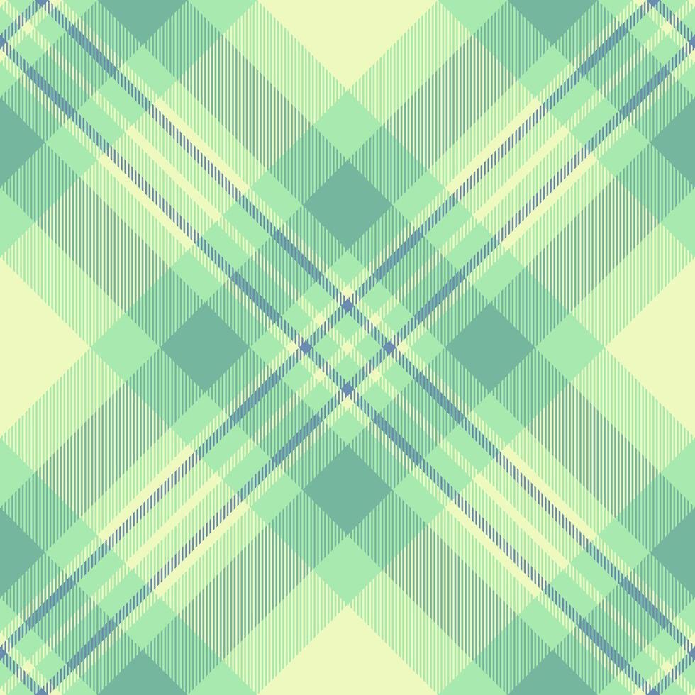 Soft pastel green and pale yellow plaid pattern. A seamless texture ideal for textile designs, website backgrounds, or crafting projects. Evokes feelings of serenity and spring. vector