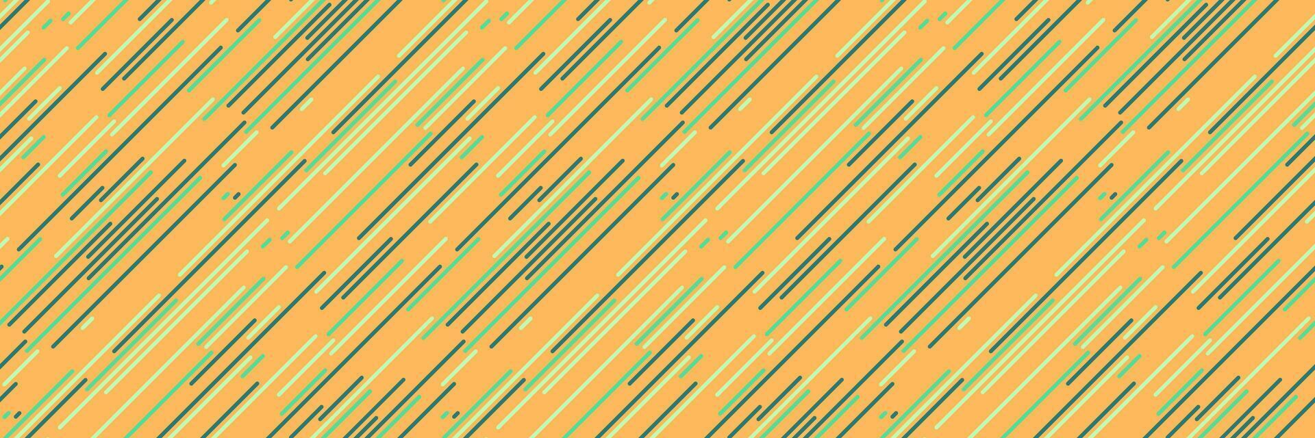 Dynamic abstract background with diagonal lines in vibrant orange, green, and yellow hues. Perfect for modern designs, technology concepts, speed and motion representations, or as a textured overlay. vector