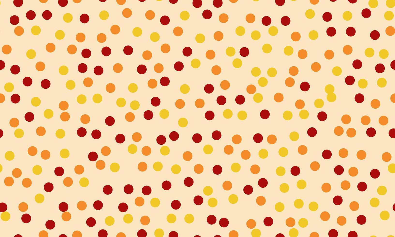Abstract autumnal pattern. Warmtoned dots on a cream background create a cheerful, festive design. Perfect for fallthemed projects, websites, and social media. vector