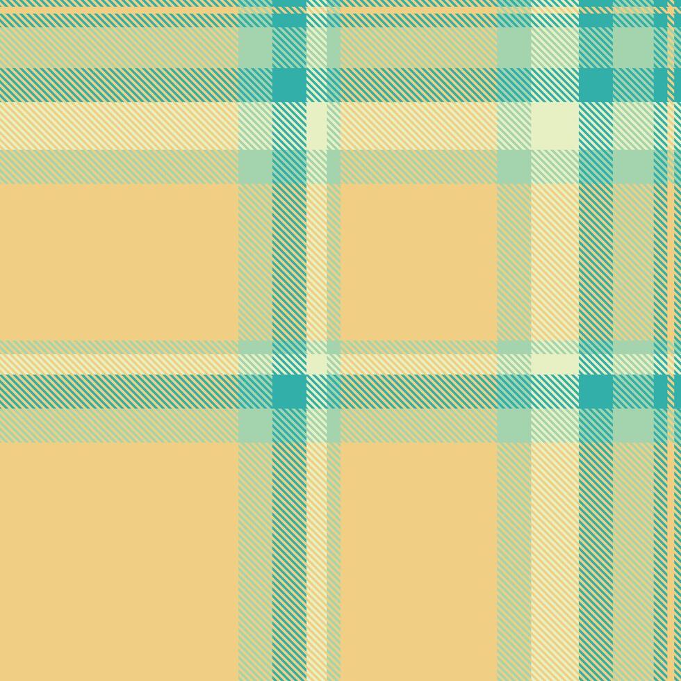 Bandanna fabric seamless background, bed texture pattern check. Window tartan textile plaid in light and amber colors. vector