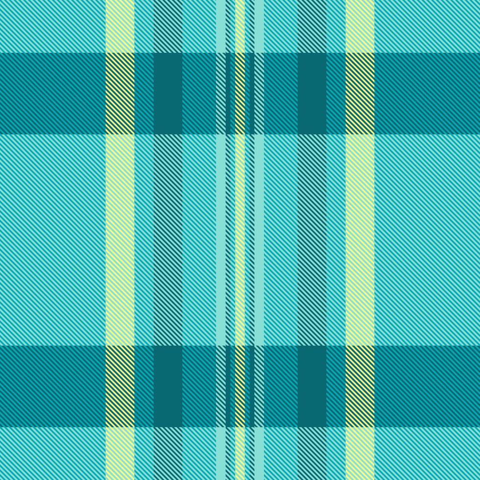 Mint texture seamless pattern, fibrous check plaid textile. Man fabric background tartan in cyan and teal colors. vector