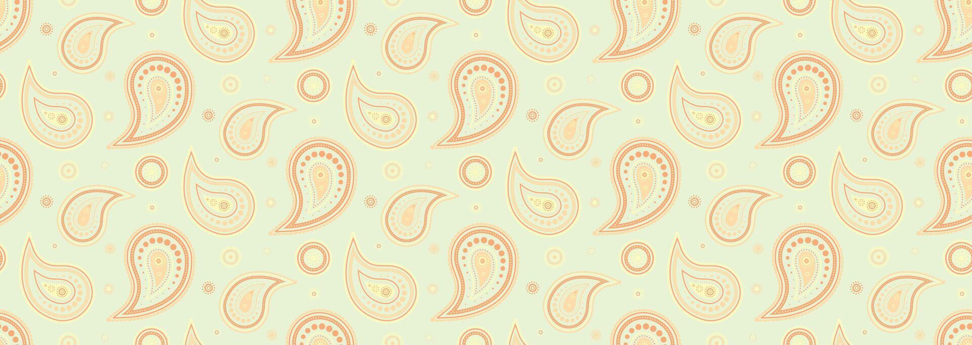 Repeat vitality a paisley fabric. Beauty retro style as spa trendy. Picture flourish as motif national. vector